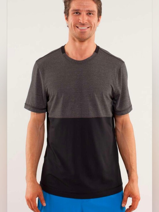 lululemon athletica Other - Lululemon Precise Tee Mesh Size XXL in Gray/Black Workout Running Gym